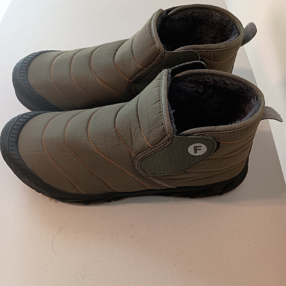 Jakcuz Men Snow‎ Boots Winter Shoes Water Resistant Non-slip Warm Lining EU 46